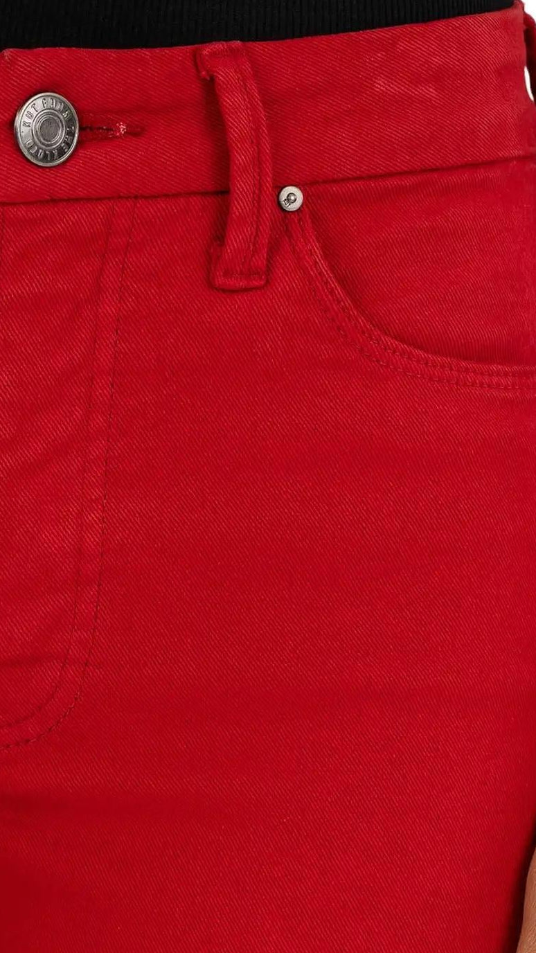 Meg High Rise Fab Ab Wide Red