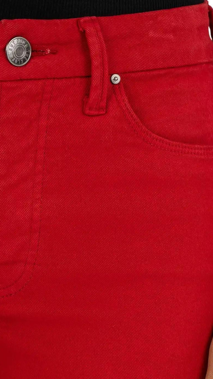 Meg High Rise Fab Ab Wide Red