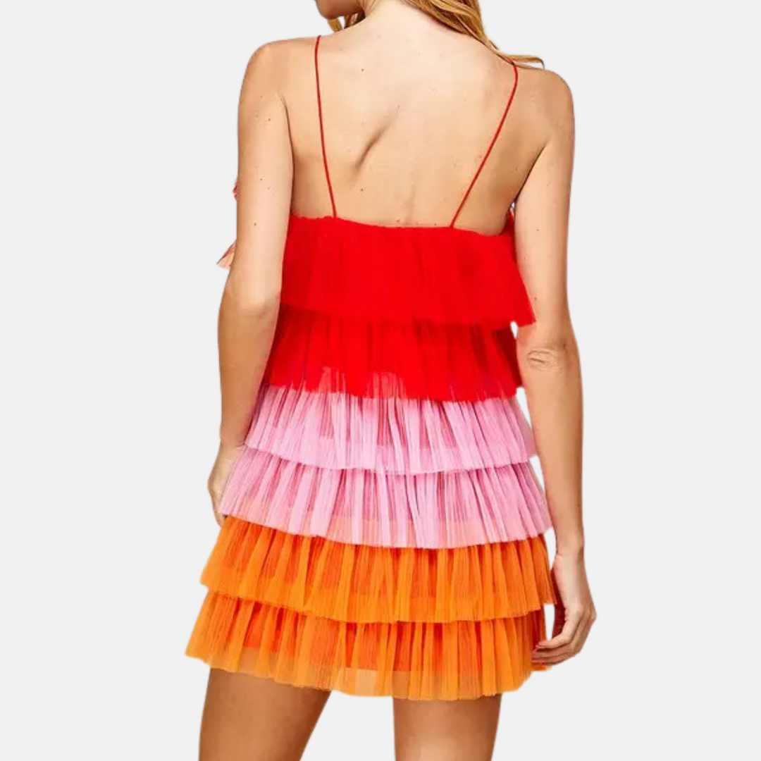 Sunset Ruffle Dress