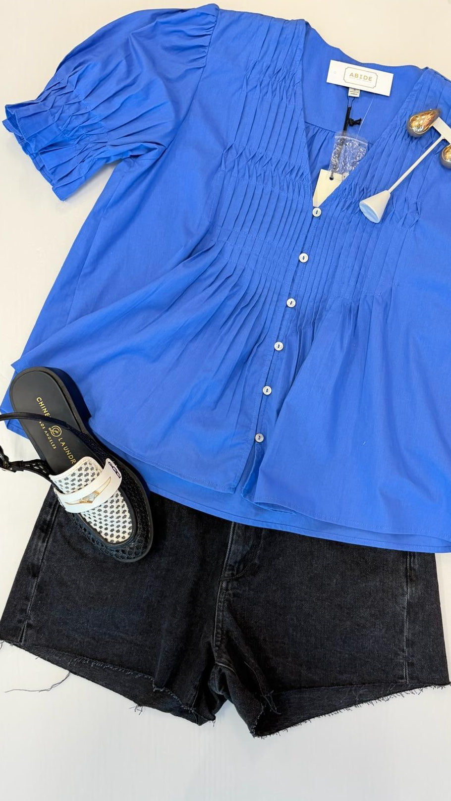 Tucked Button Down Blouse