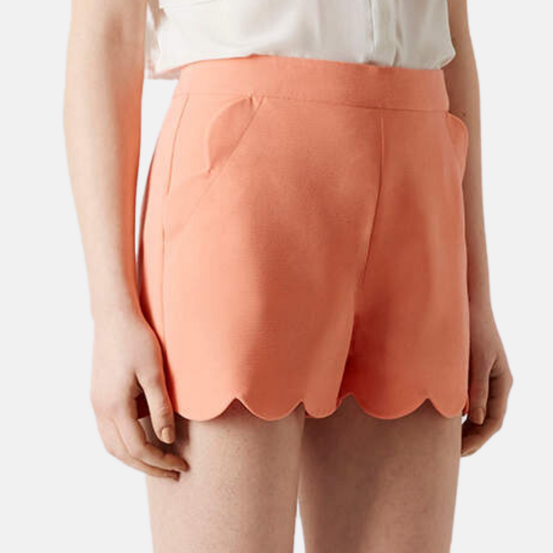 Scallop Hem Shorts