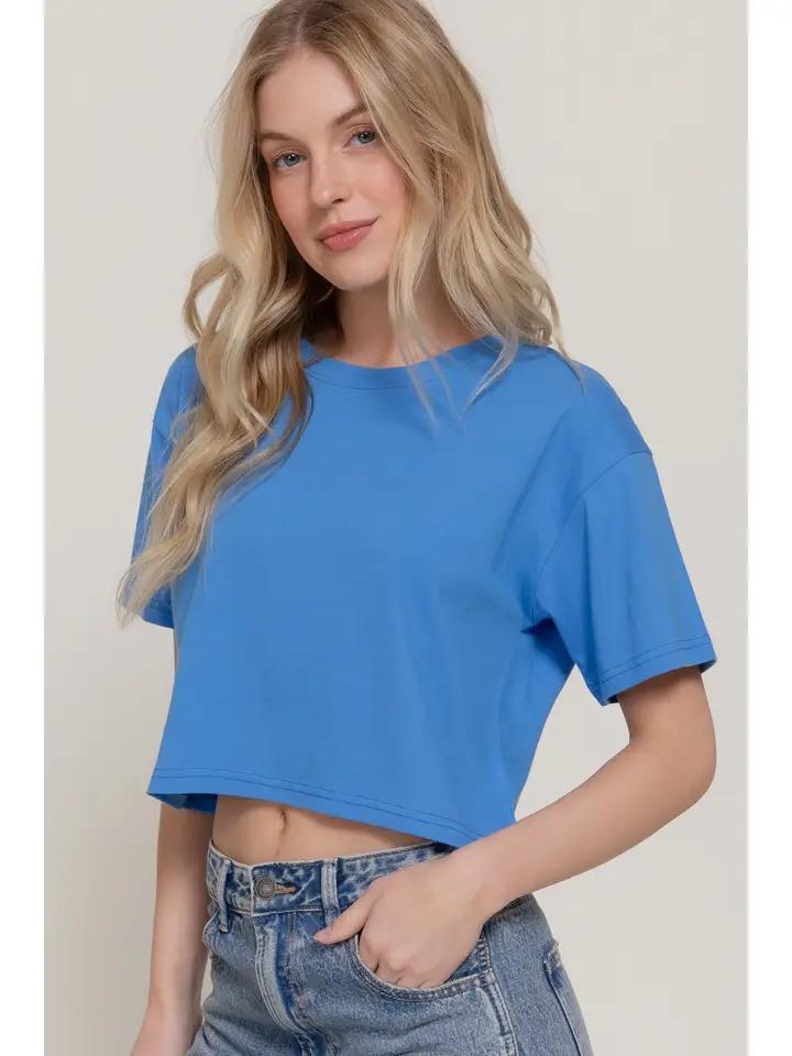 SS Crew Neck Oversize Crop