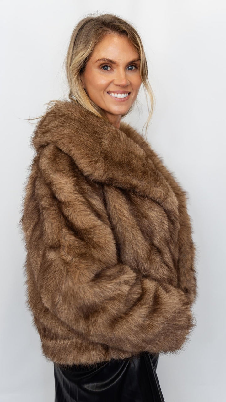 Mocha Faux Fur Jacket - view 13