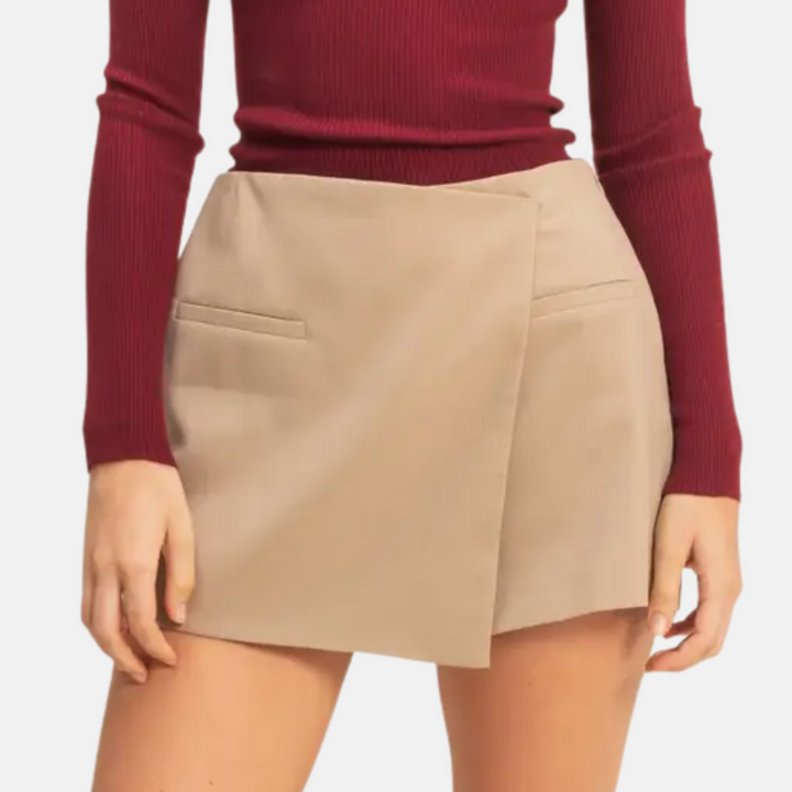 High Waisted Wrap Skort