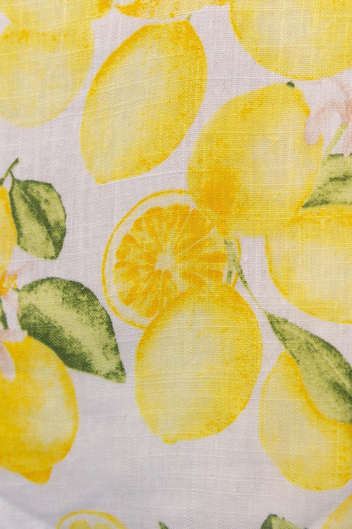 Plunge Lemon Print Top