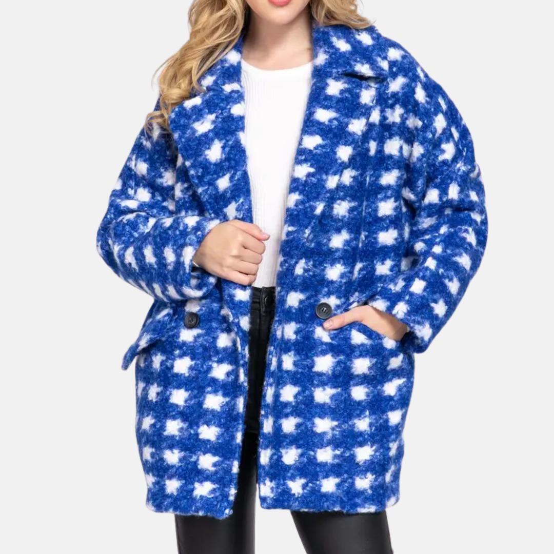 Checked Fleece Coat
