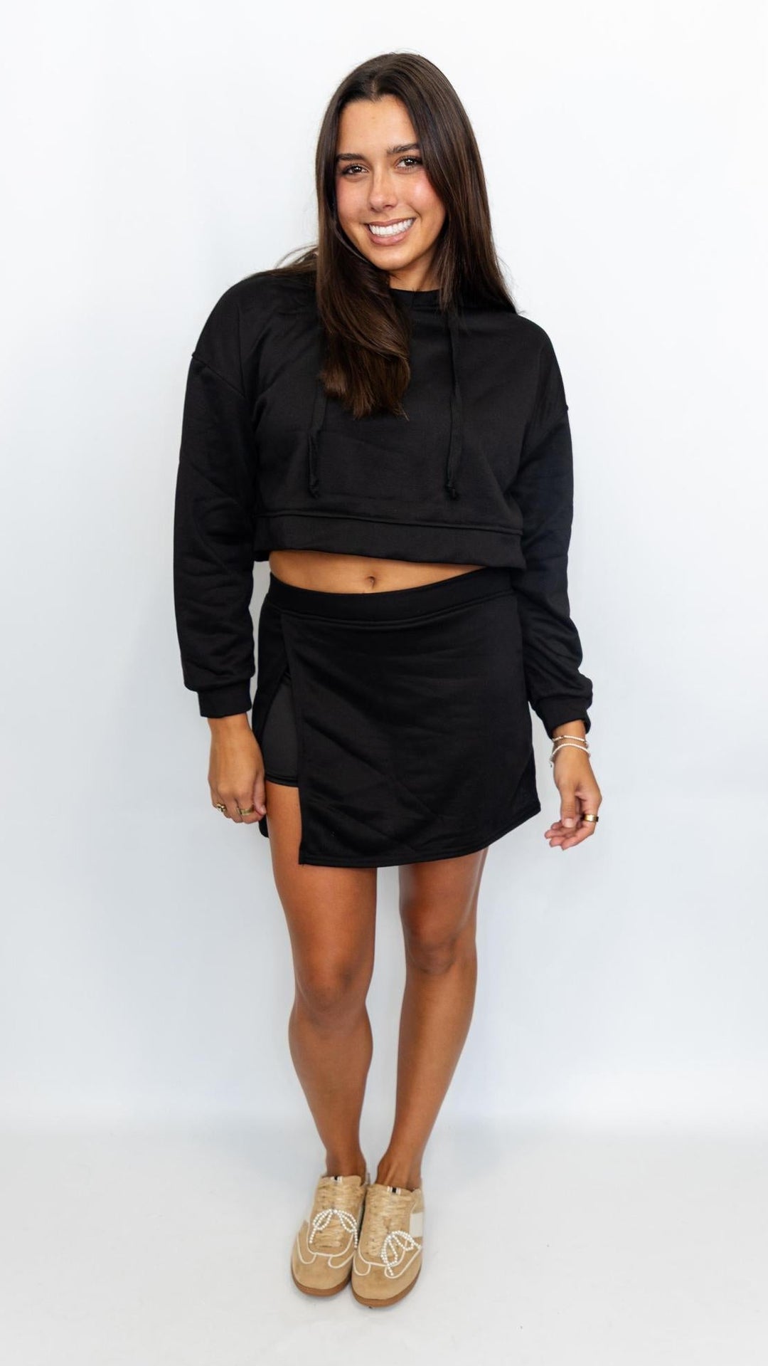Cropped Hoodie & Skirt Set