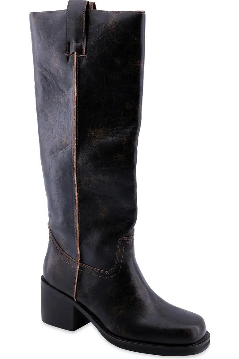 Zadie Faux Leather Knee High Boot
