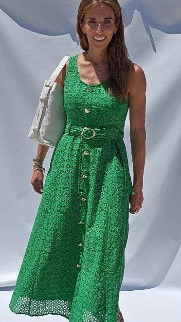 Green Eyelet Dress