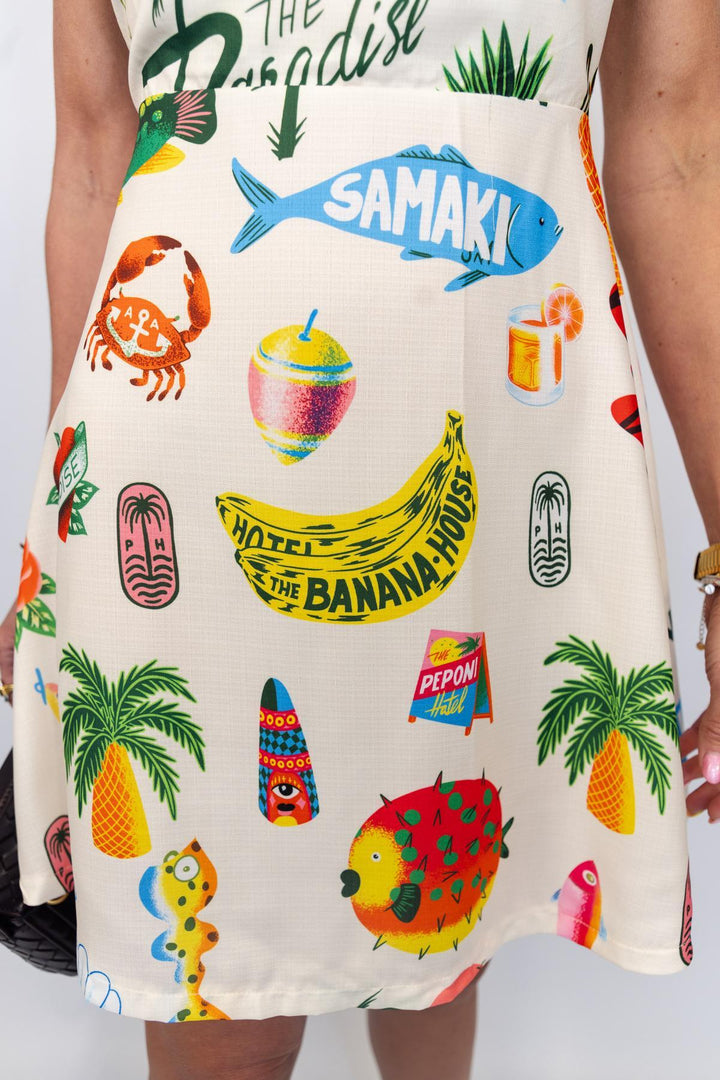 Vacation Icons Mini Dress