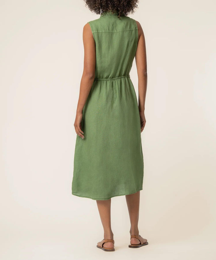 Bowie Linen Dress in Olive