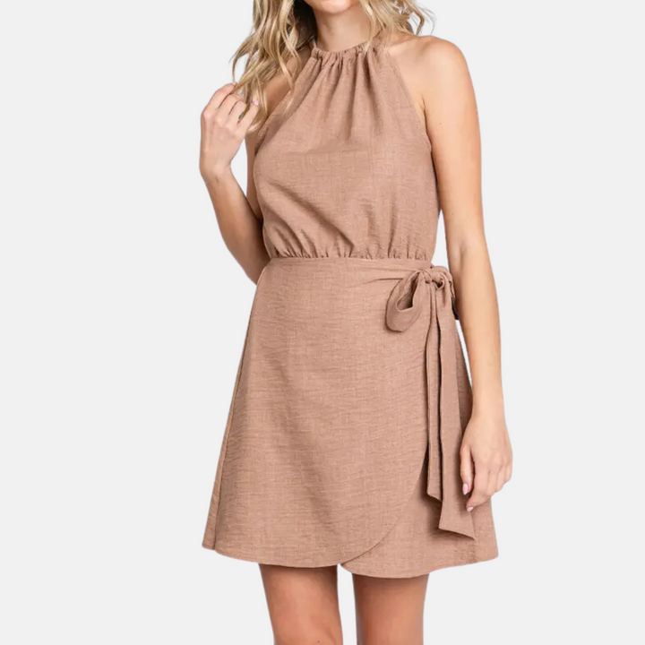 Taupe Halter Dress