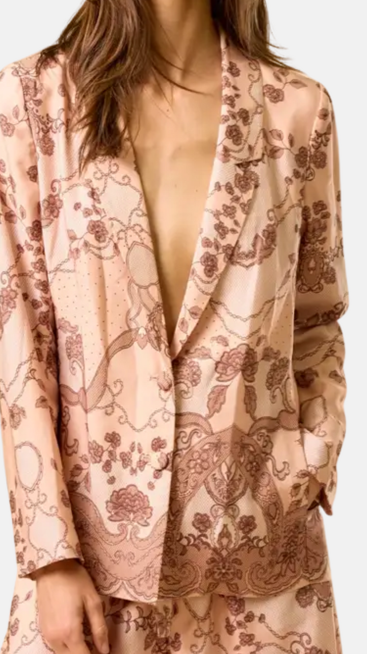 Peach Printed Jacket