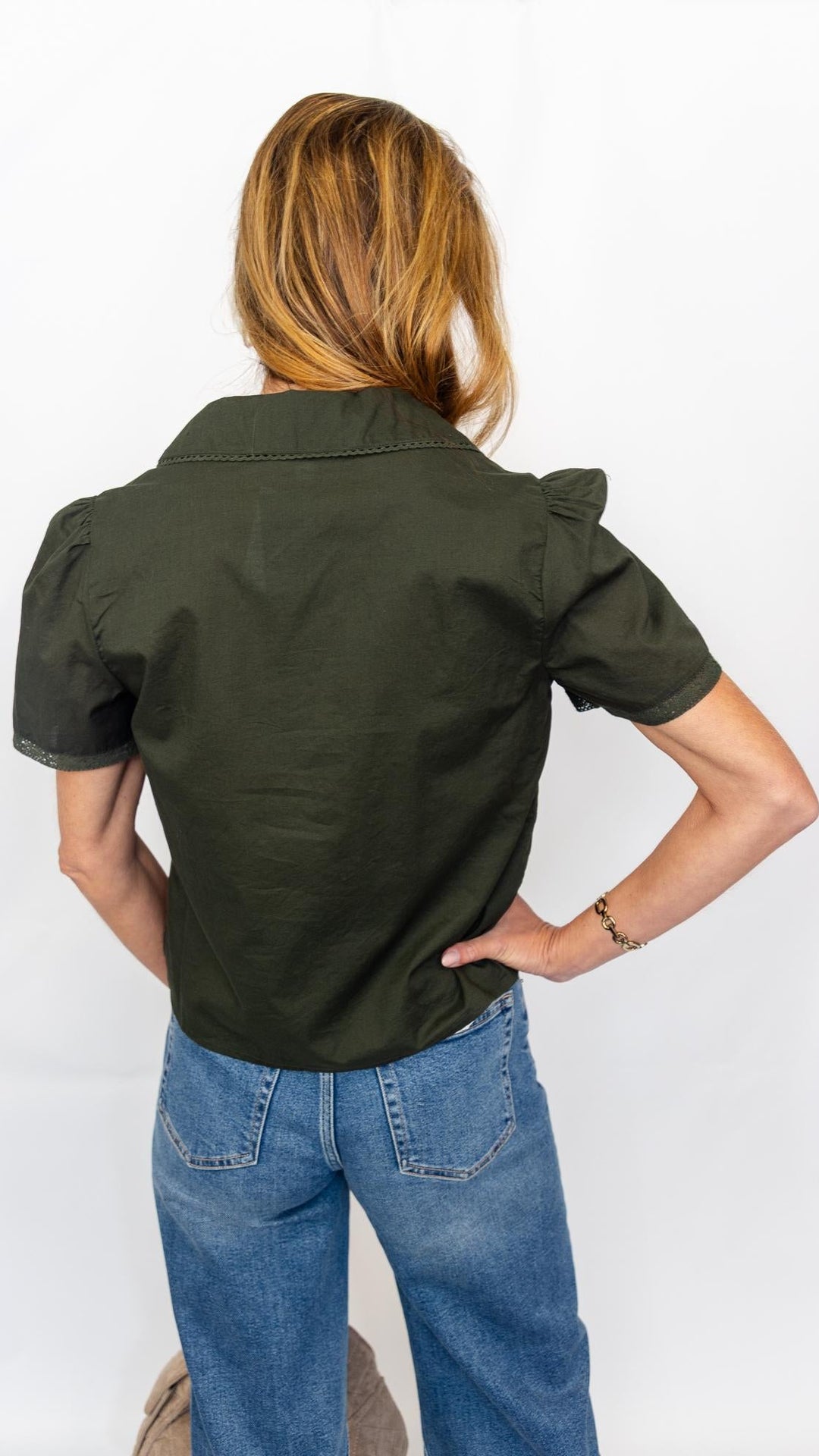 Vienna Button Front Top