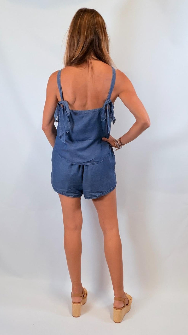 Denim Paperweight Shorts