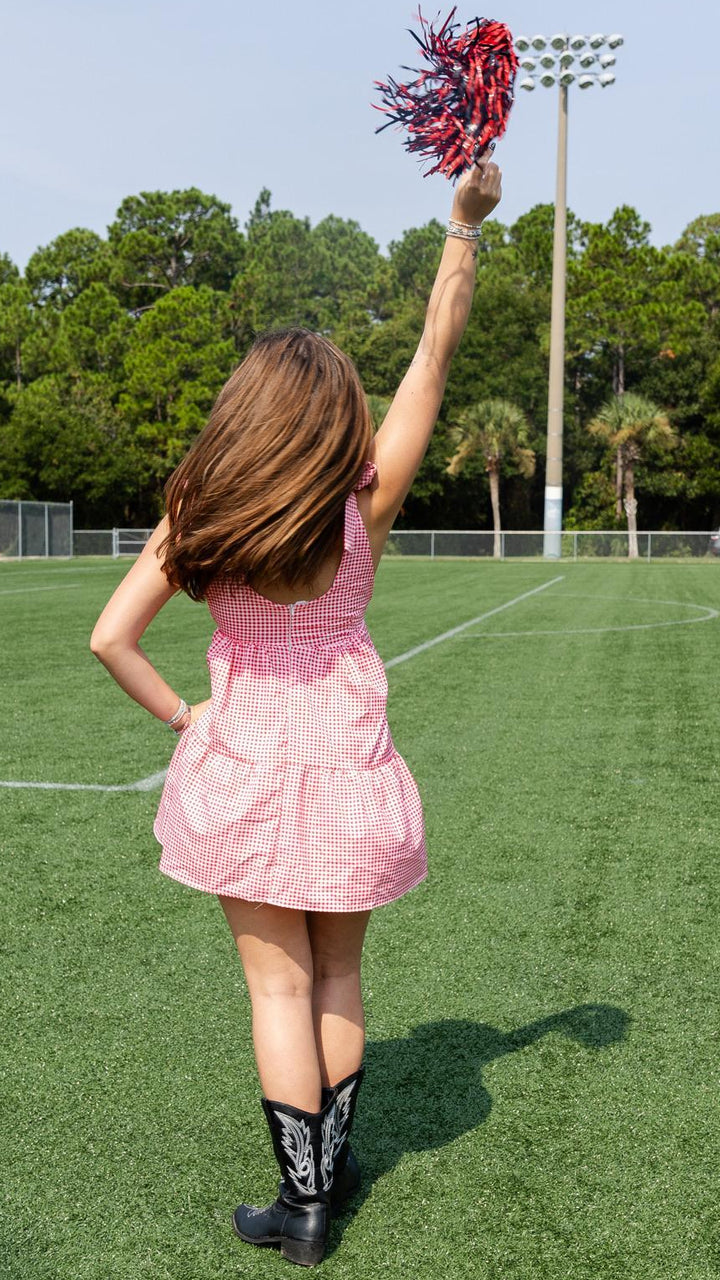 Gingham Tie Strap Dress