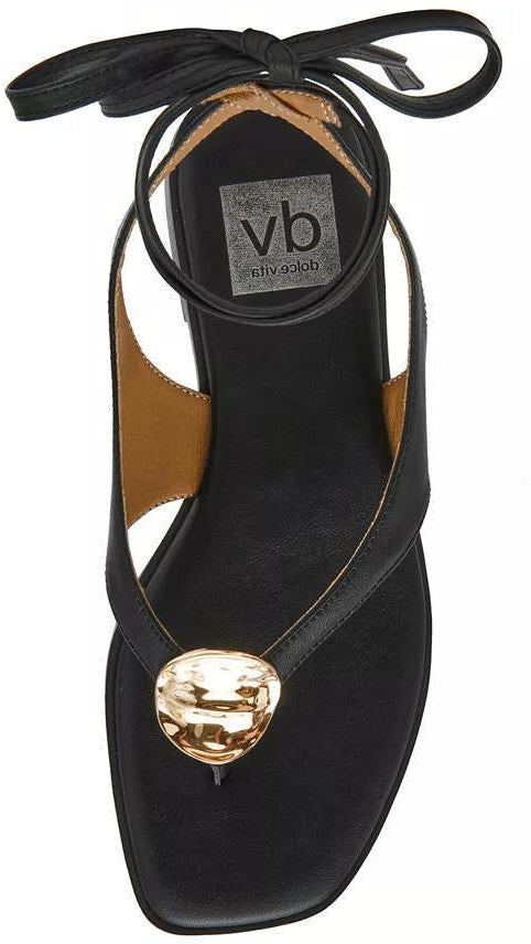 Wraparound Black Flat Sandals