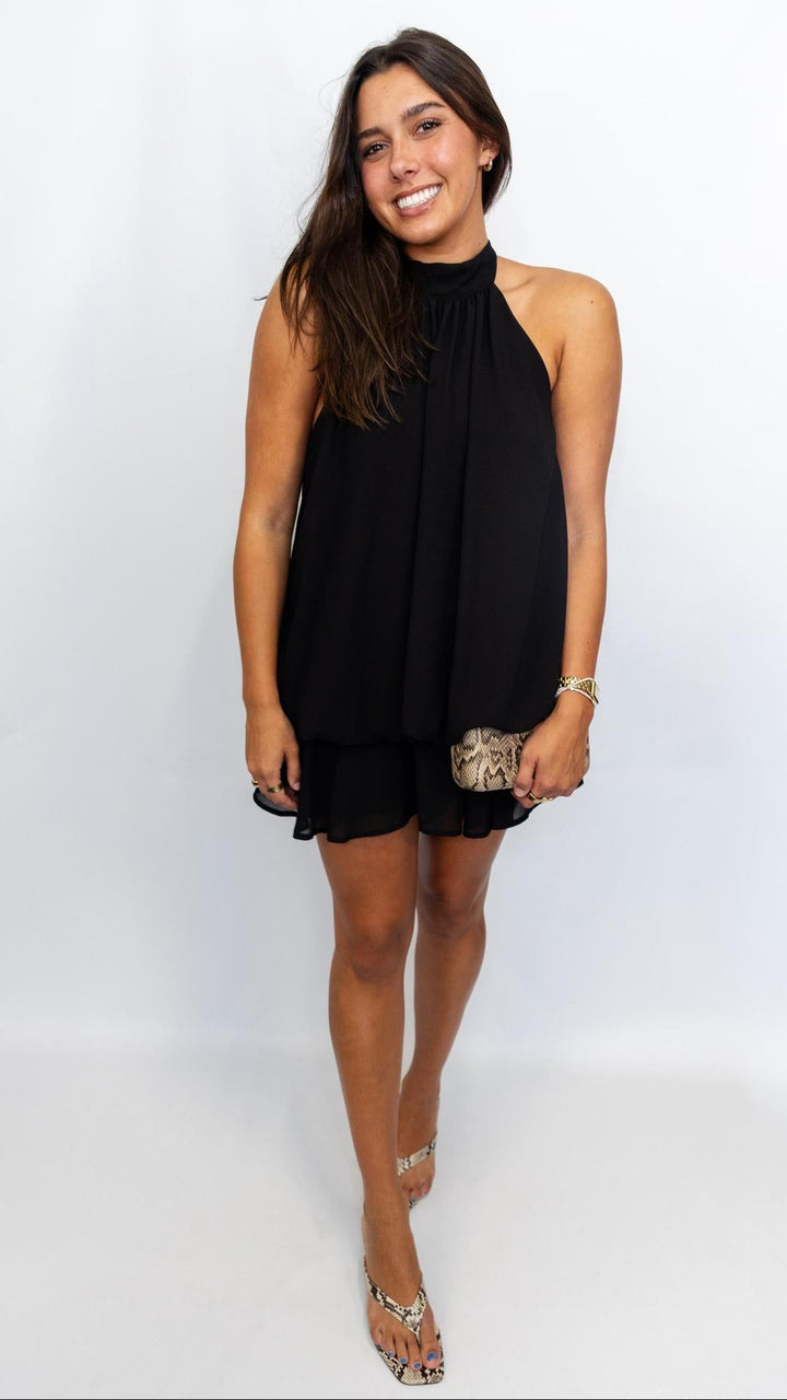 Halter Backless Mini Dress