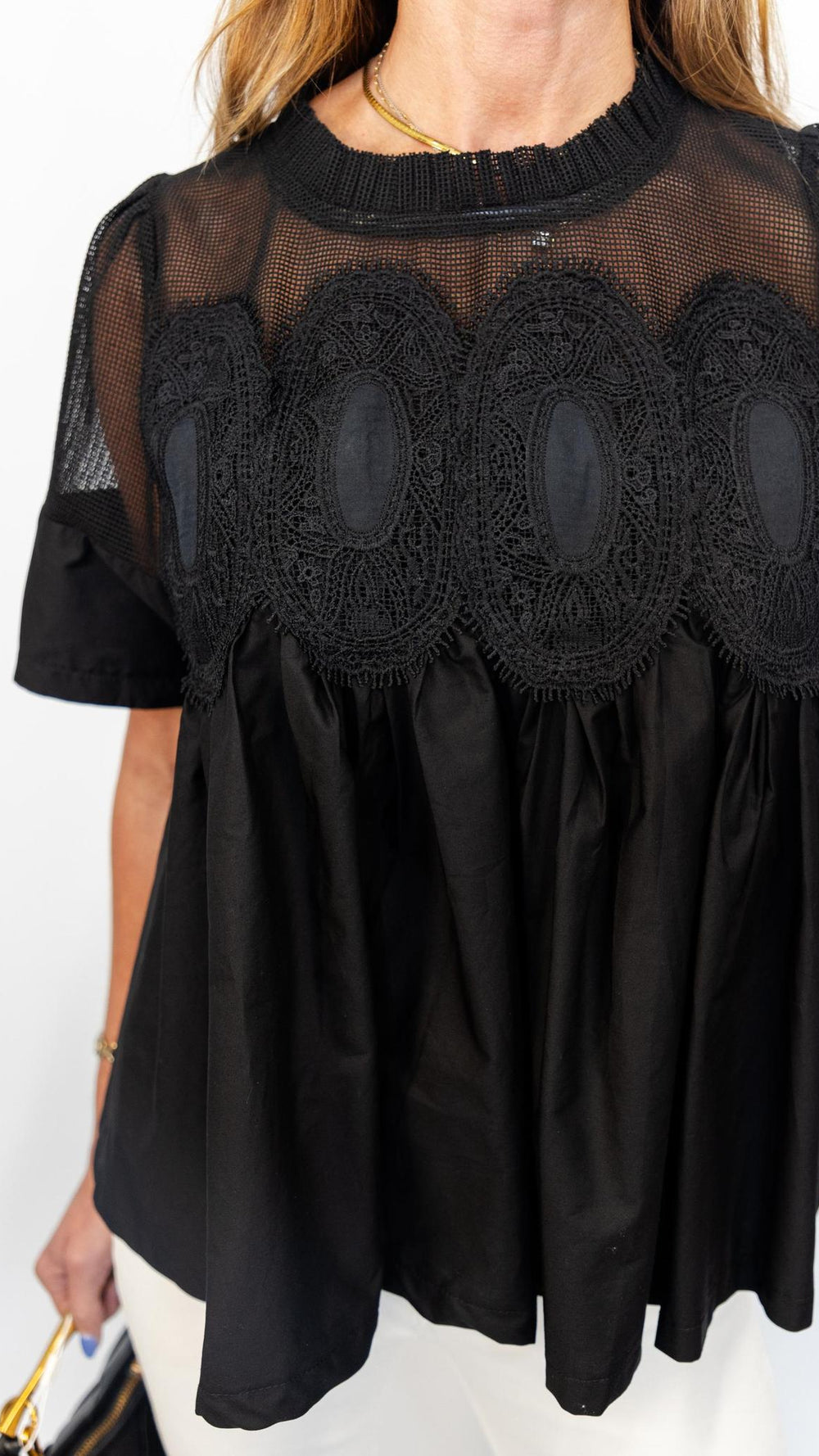 Mesh Combined Applique Top - view 3