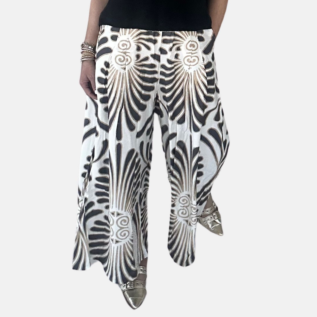 Wide Leg Printed Pant