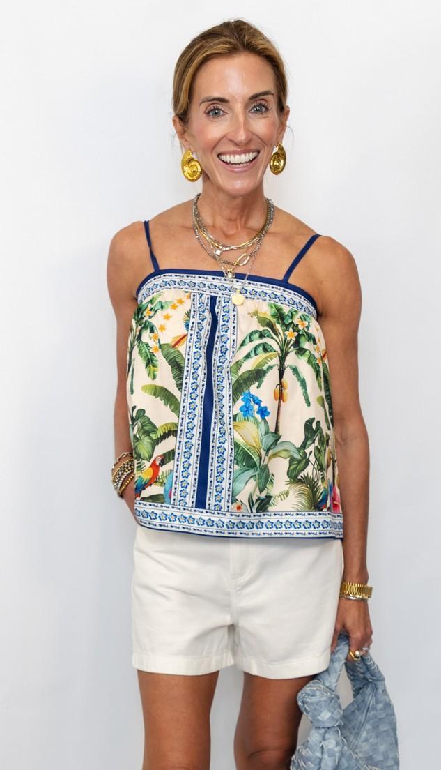 Tropical Print Cami Top
