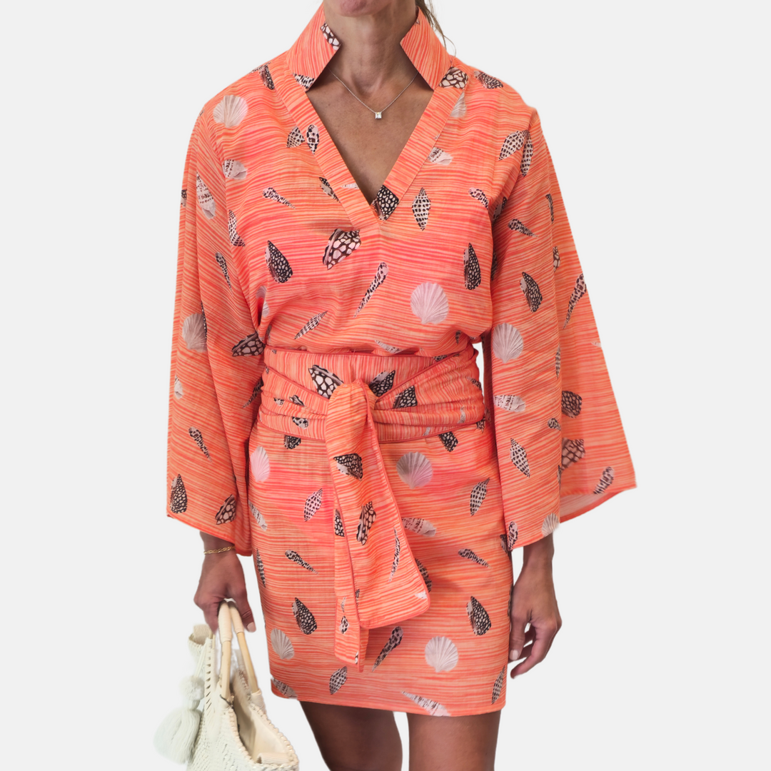 Coral Shell Mini Caftan