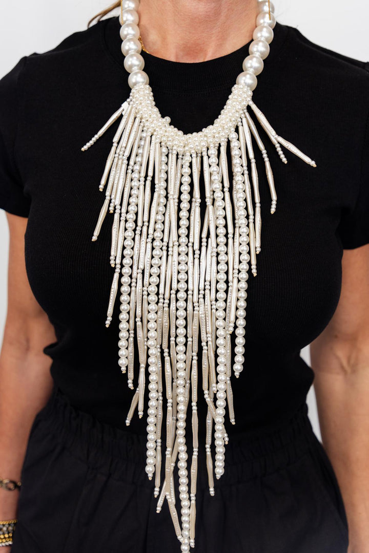 Bold Fringe Statement Bib Necklace - Abide Boutique