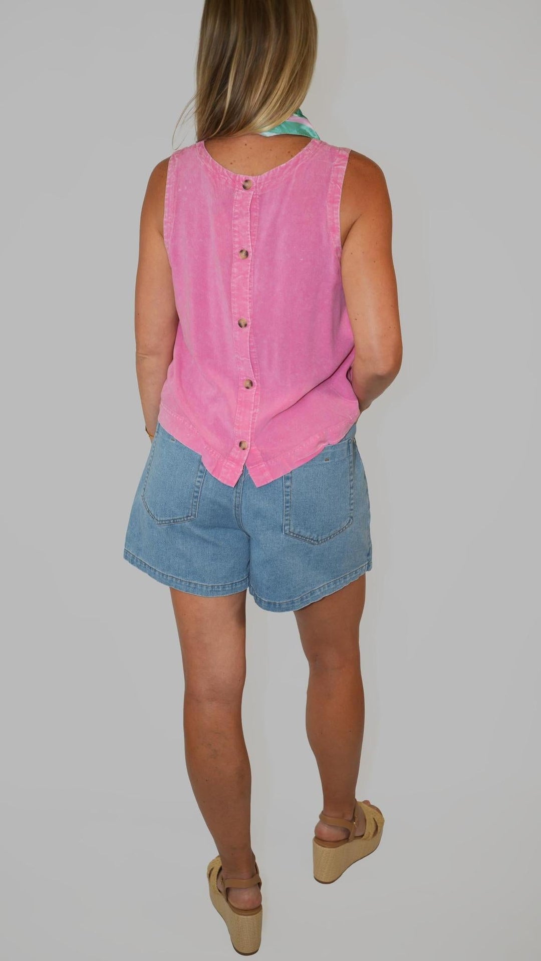 Button Back Taffy Top