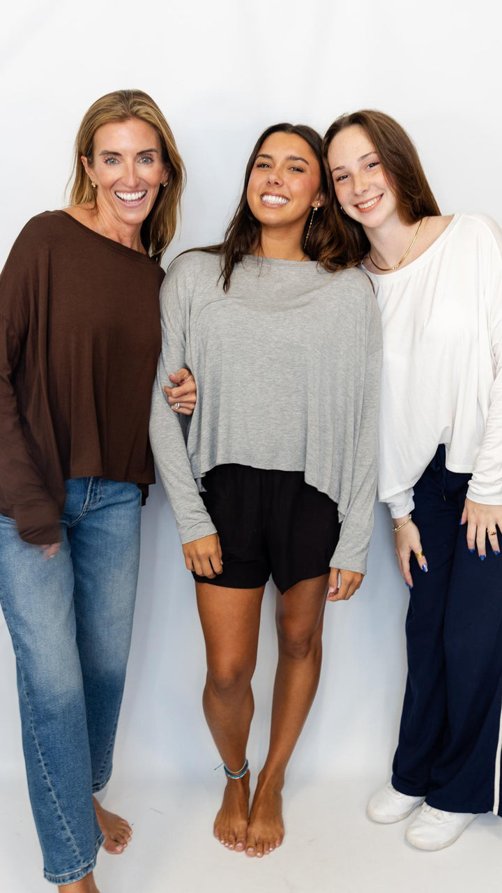 Boat Neck Boxy Tee Top