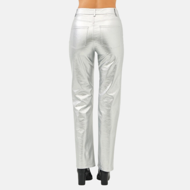 Silver Metallic Pants