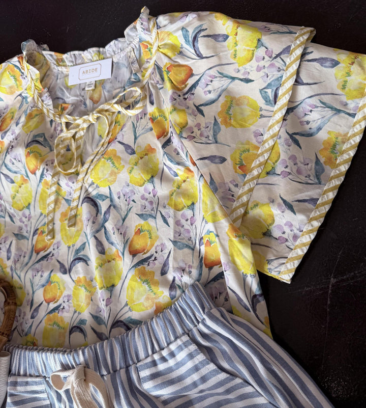 Yellow Floral Top