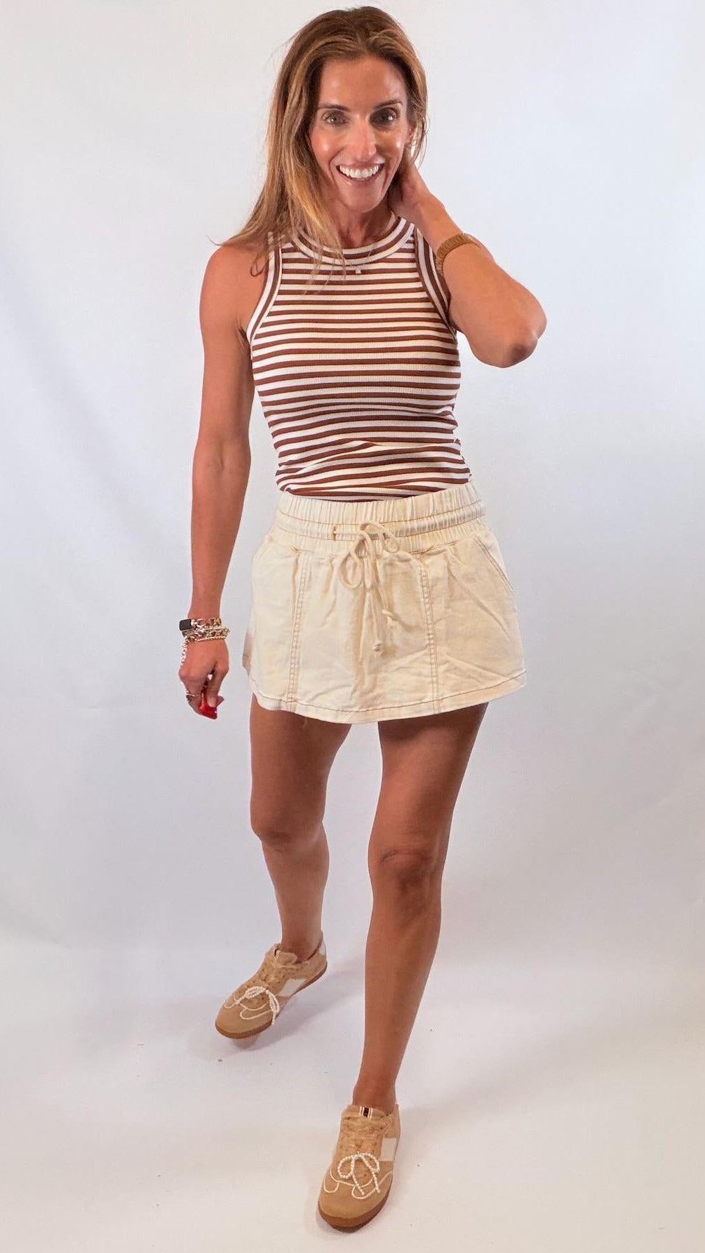 Striped Ribbed Tank