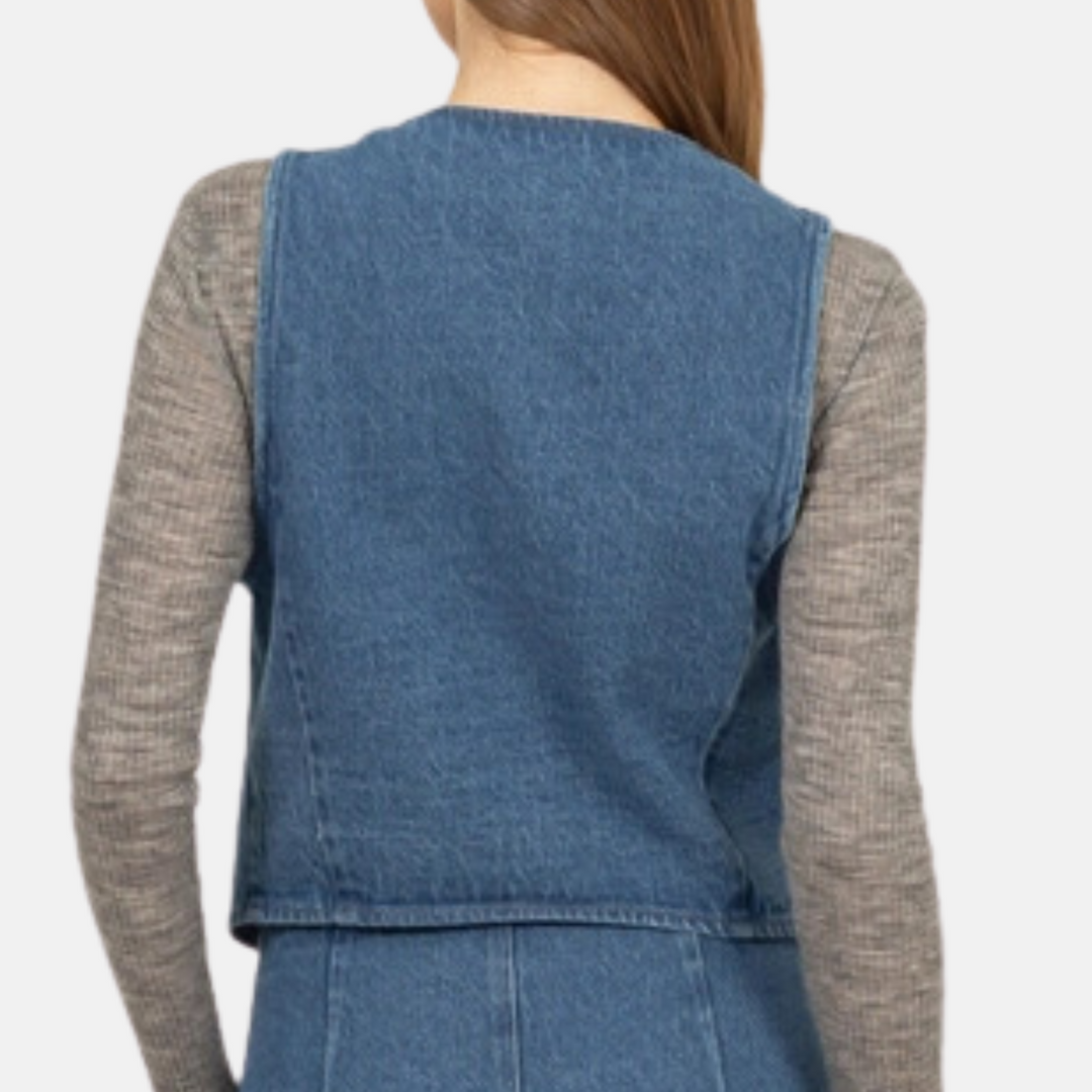 Denim Vest Top