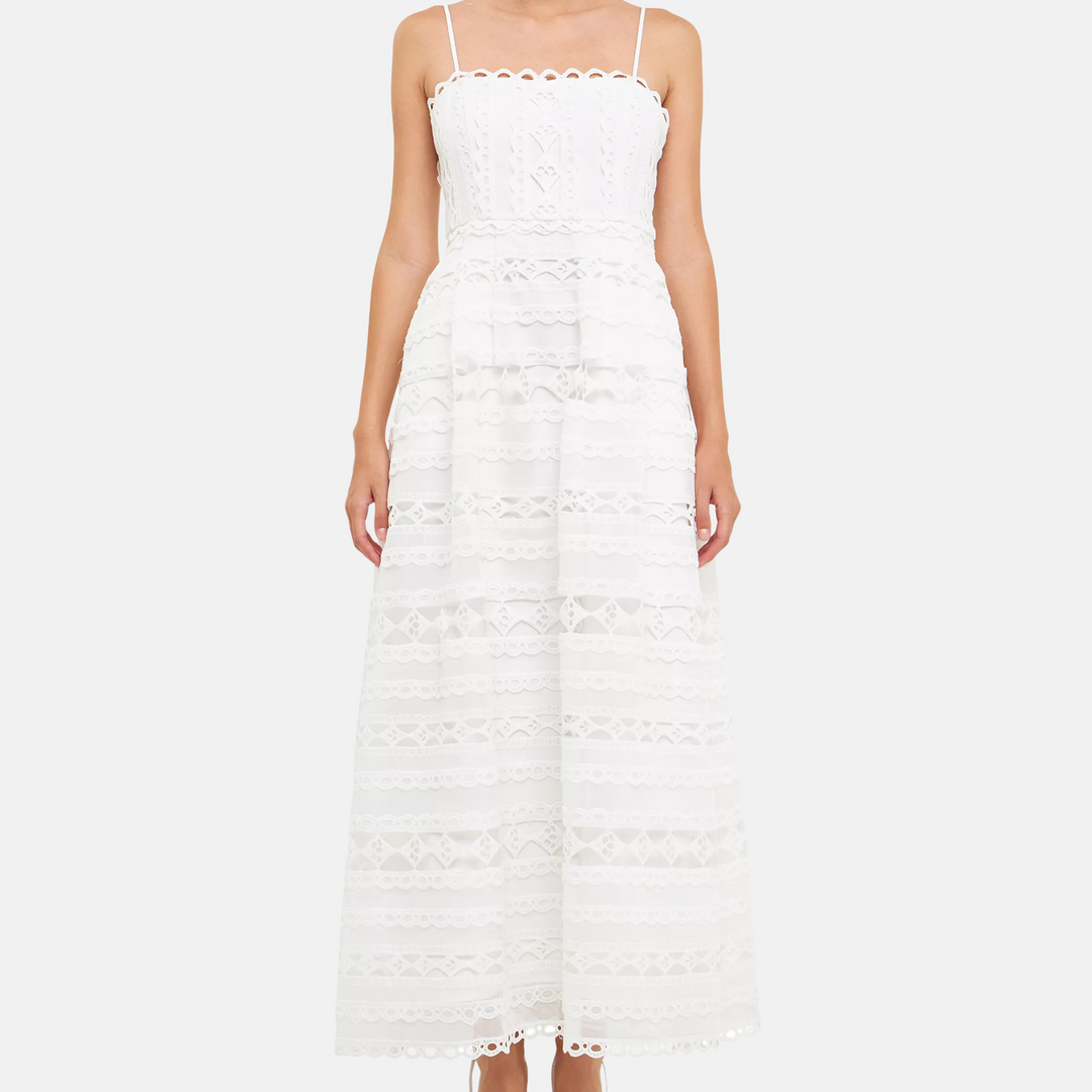 Lace Spaghetti Strap Midi