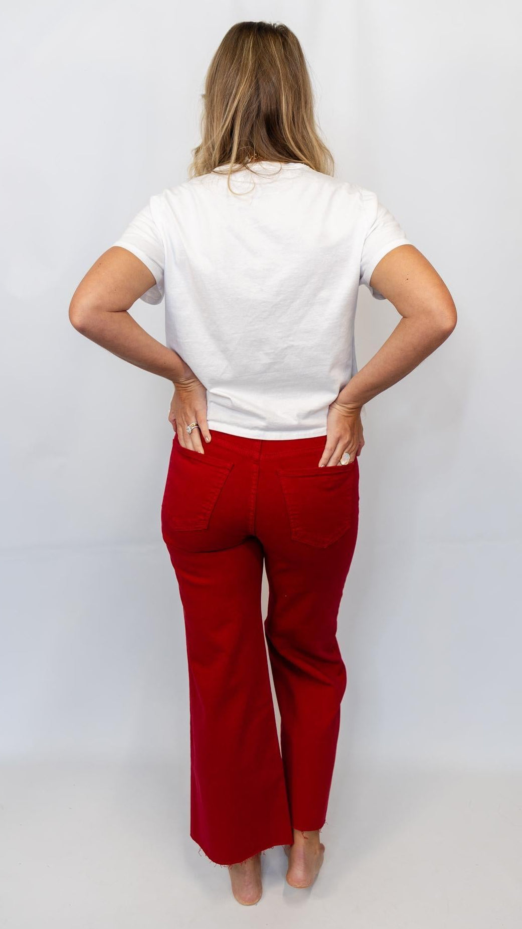 Meg High Rise Fab Ab Wide Red