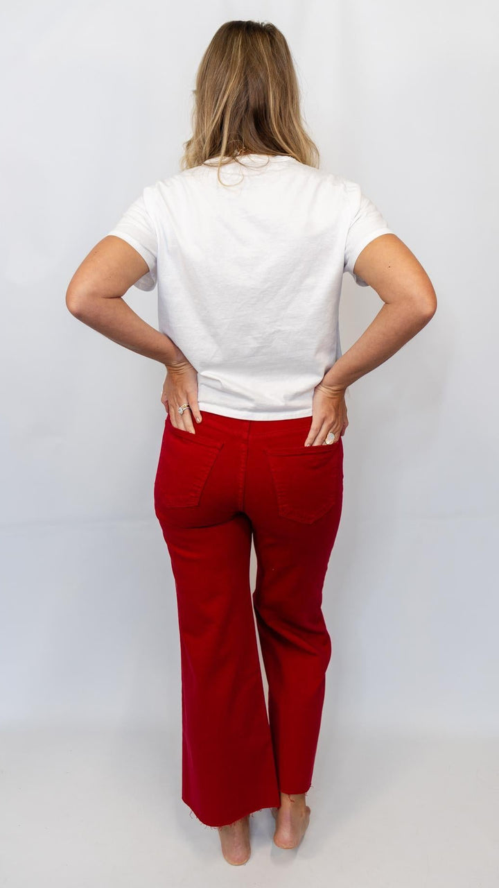 Meg High Rise Fab Ab Wide Red