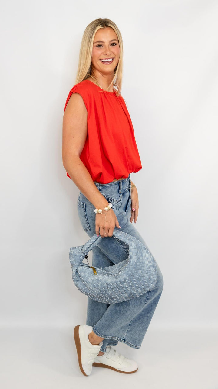 Sleeveless Bubble Top