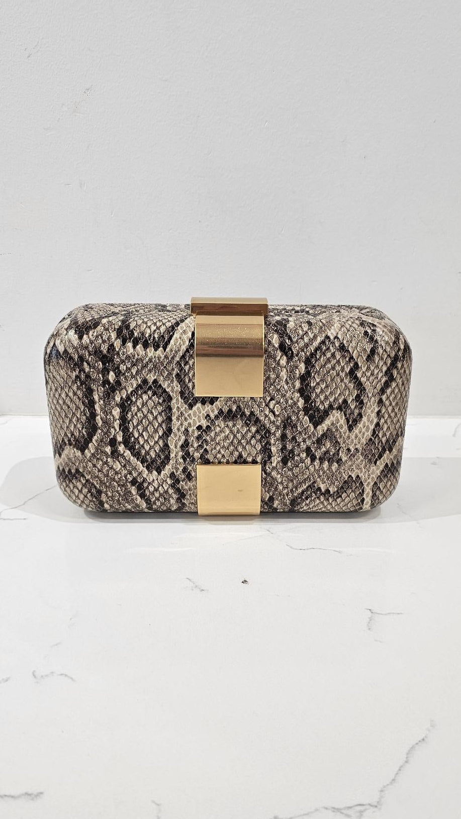 Atenas Snakeskin Clutch