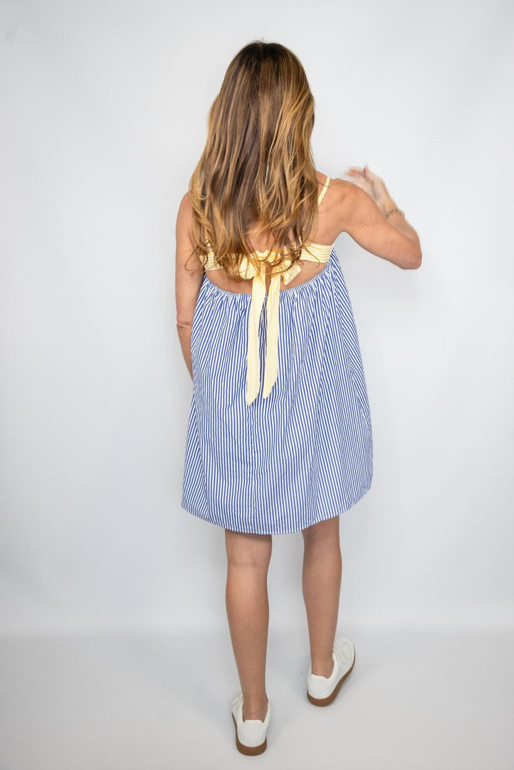 Vertical Stripes Babydoll Dress