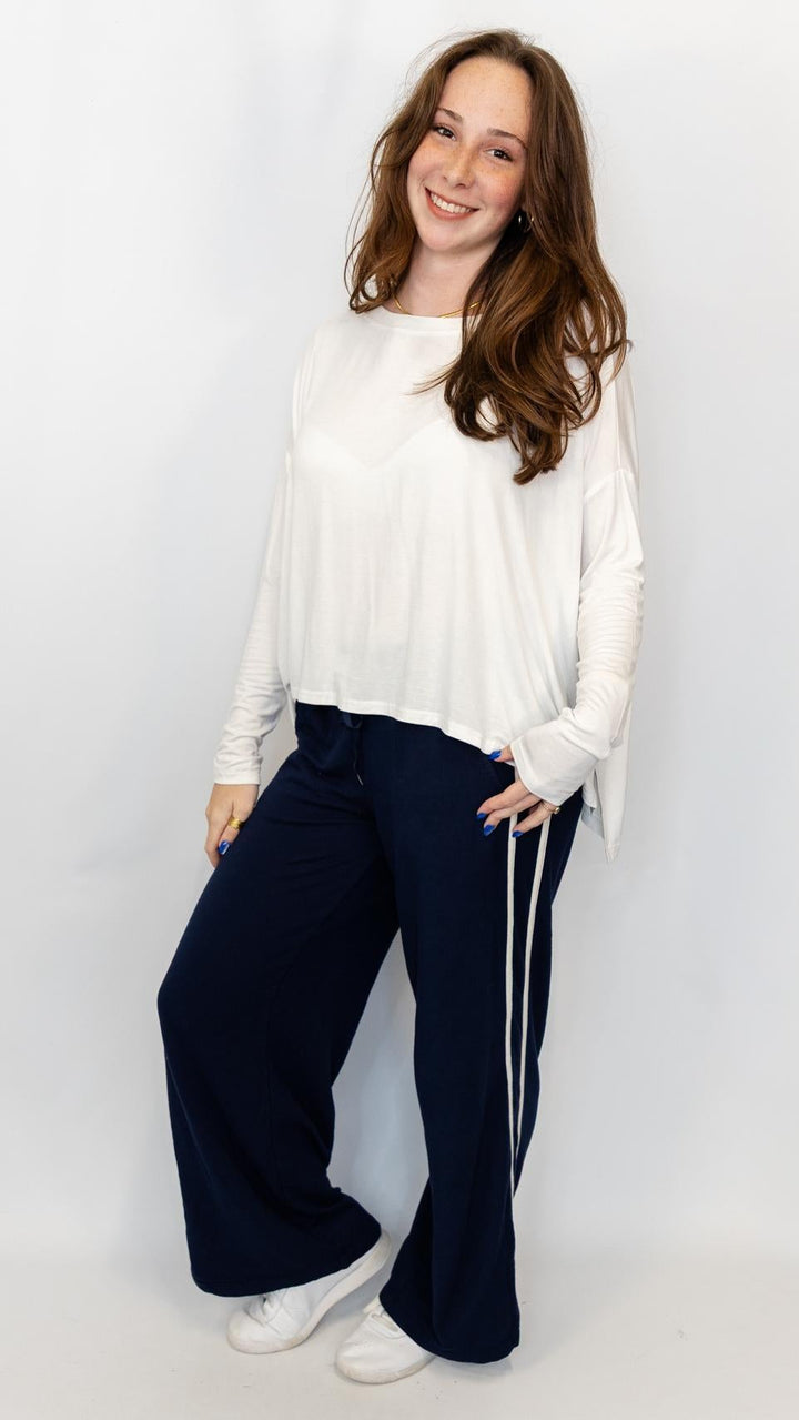Boat Neck Boxy Tee Top