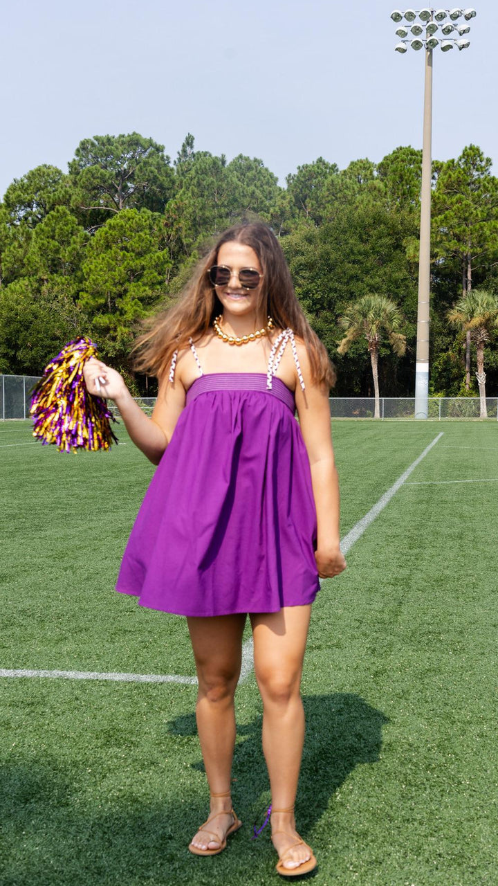 Cord Strap Mini Dress