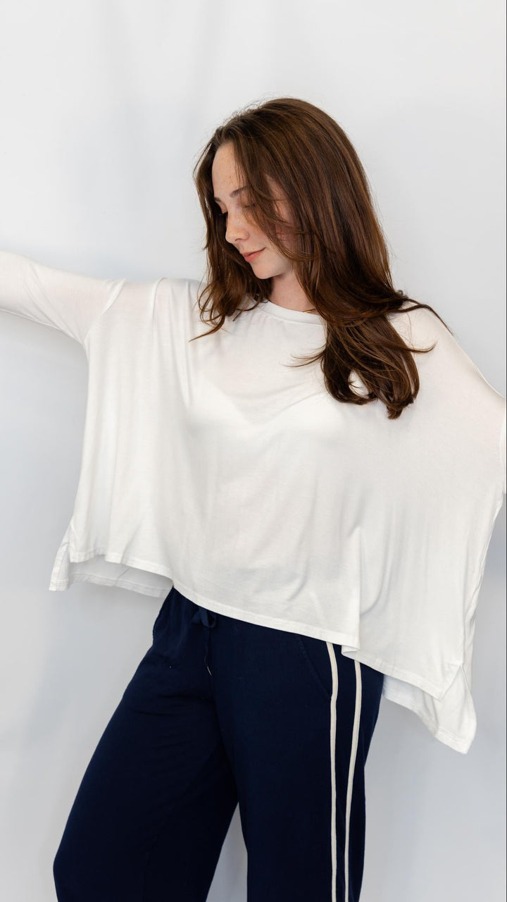 Boat Neck Boxy Tee Top