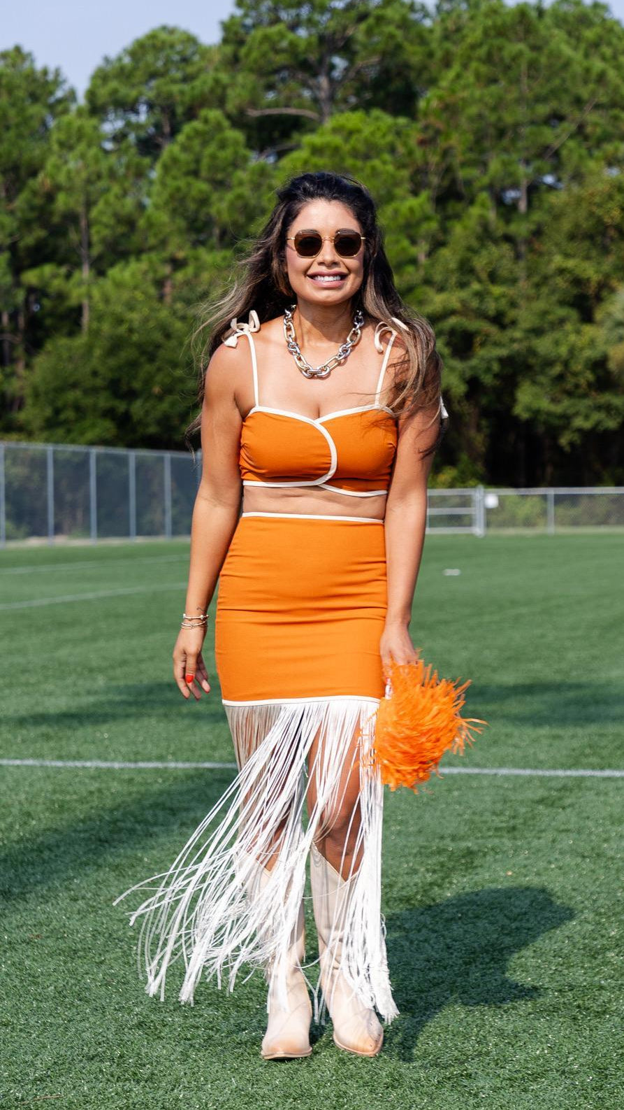 Burnt Orange Fringe Set