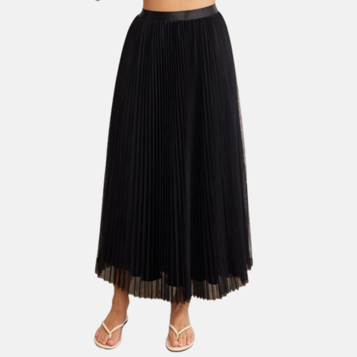 Pleated Maxi Skirt