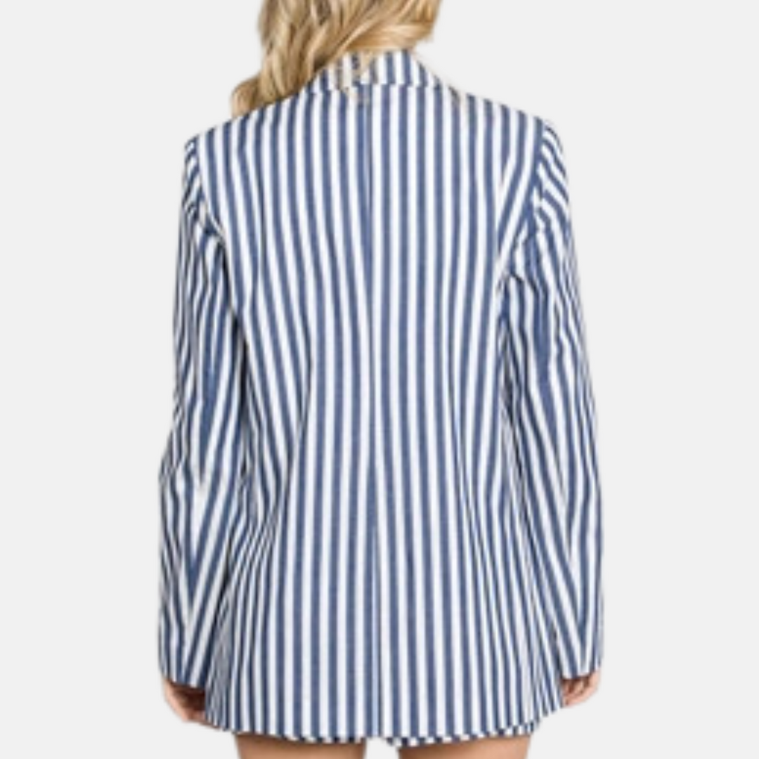 Navy Striped Blazer