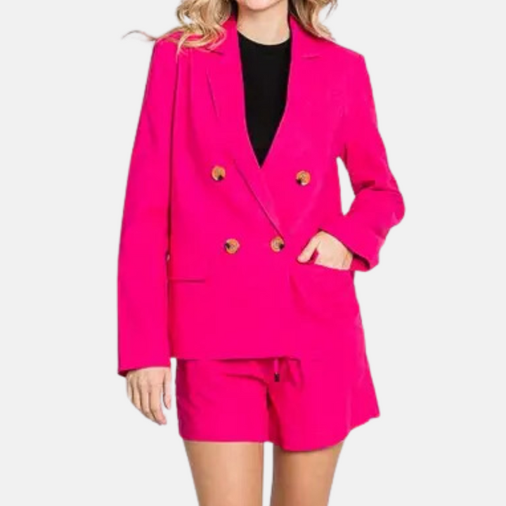 Fuchsia Blazer Set