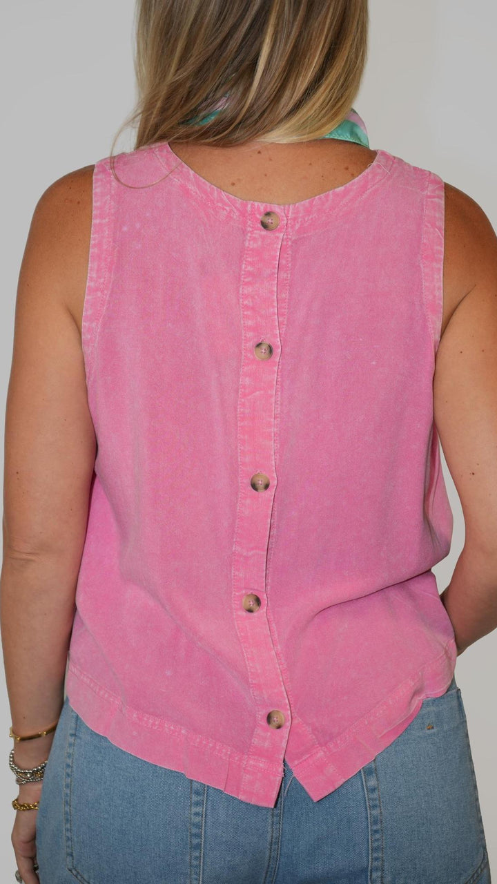 Button Back Taffy Top