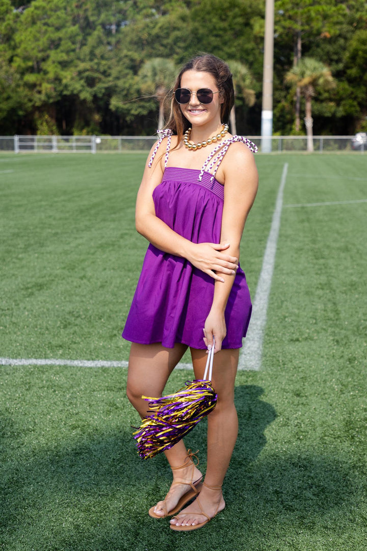 Cord Strap Mini Dress