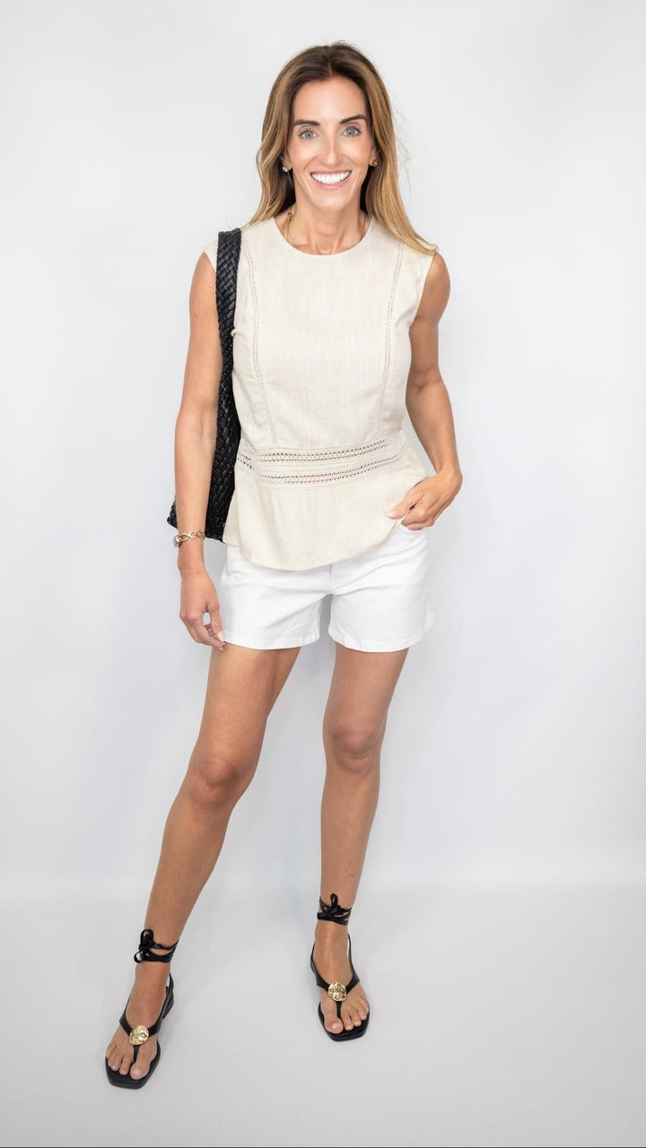 Carly Crochet Lattice Top