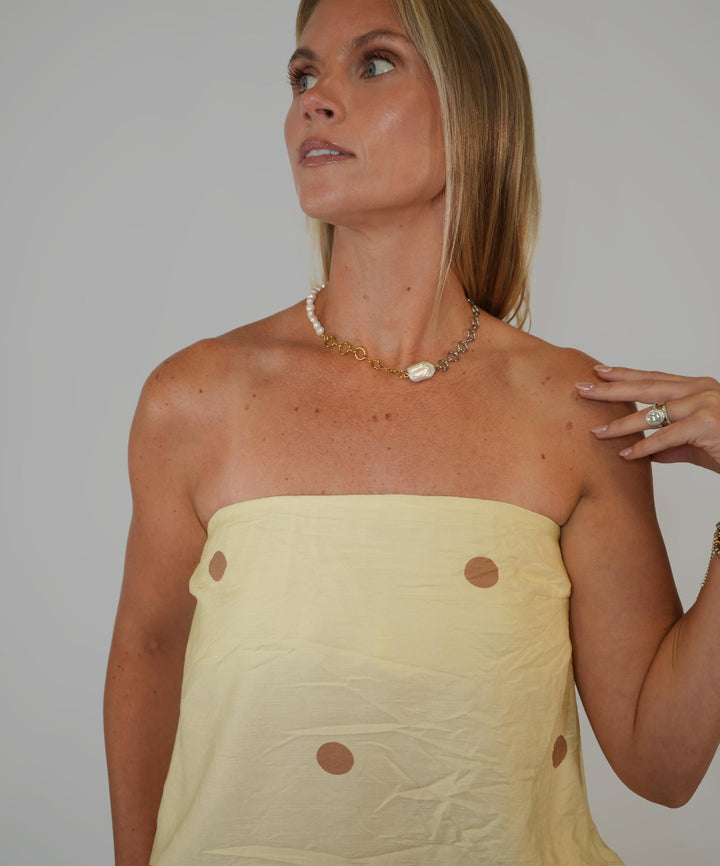 Mixed Metal Pearl Necklace